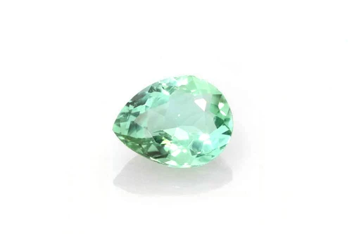 Pear Shape Mint Tourmaline Gemstone – 1.06 Carat, Vivid Intense Green, Unheated