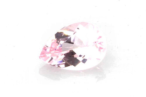 Pear Shape Pink Morganite Gemstone – 3.296 Carat, Vivid Intense, Matched Pair