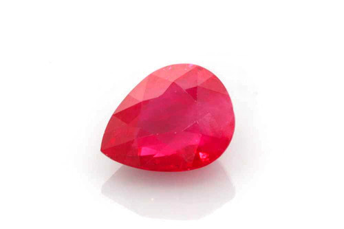 Pear Shape Ruby Gemstone 1.02 Carat Vivid Intense