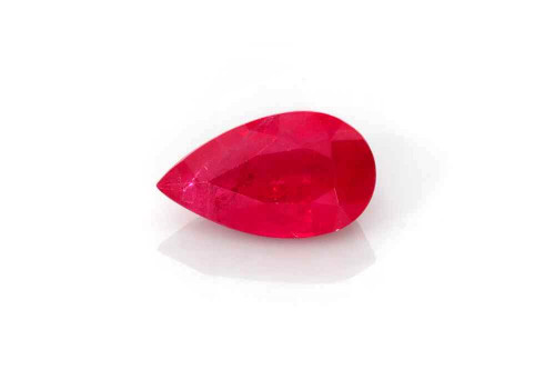 Pear Shape Ruby Gemstone 1.18 Carat Vivid Intense