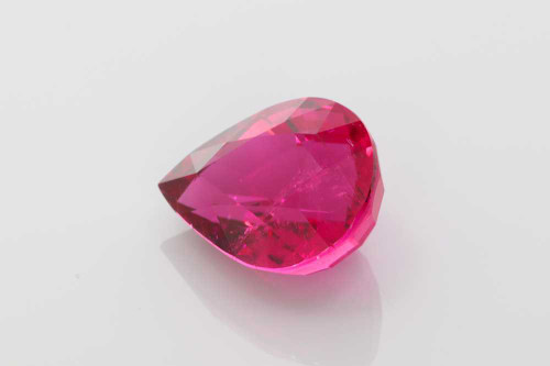 28.72 Carat Pear Shape Rubelite Gemstone – Vivid Intense Red