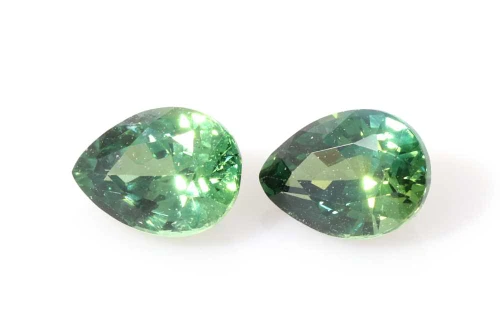 2.14 Carat Pear Shape Teal Sapphire Gemstone – Vivid Intense Green-Teal, Matched Pair