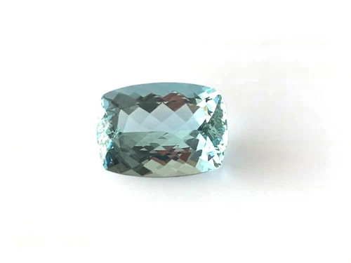 Rectangular Cushion Aquamarine Gemstone – Medium Light Blue – 11.08 Carat