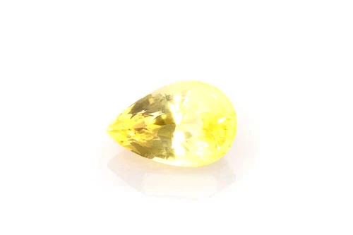 Pear Shape Yellow Sapphire Gemstone, 2.99 Carat – Medium Intense, Unheated, GIA Certified
