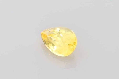 Pear Shape Yellow Sapphire Gemstone, 2.99 Carat – Medium Intense, Unheated, GIA Certified