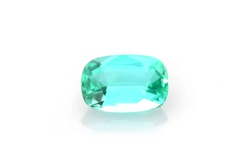0.92 Carat Rectangular Cushion Lagoon Tourmaline Gemstone, Vivid Intense Green