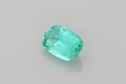 0.92 Carat Rectangular Cushion Lagoon Tourmaline Gemstone, Vivid Intense Green