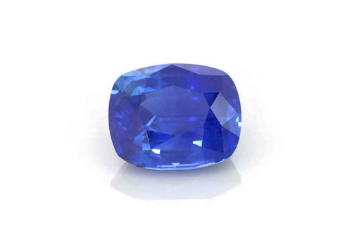 Vivid Intense Rectangular Cushion Blue Sapphire Gemstone – 3.84 Carat, GIA Certified