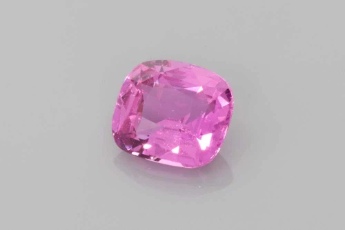 Vivid Intense Rectangular Cushion Pink Sapphire Gemstone – 1.14 Carat, Unheated