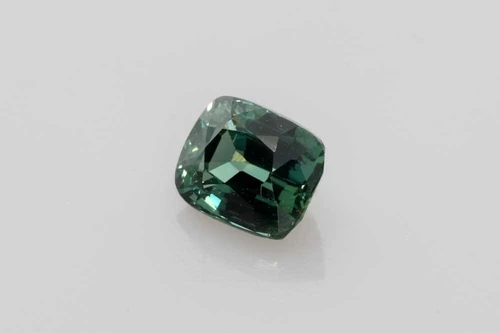 Vivid Intense Green-Teal Rectangular Cushion Teal Sapphire Gemstone – 1.54 Carat, Unheated