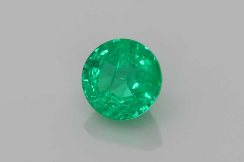 0.84 Carat Round Emerald Gemstone – Vivid Rich Green