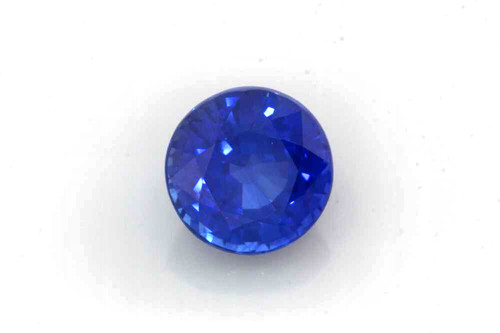 Round Blue Sapphire Gemstone 1.6 Carat Vivid Intense