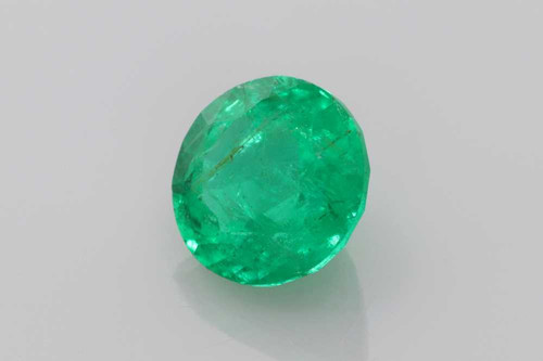 Round Emerald Gemstone 1.72 Carat Vivid Intense