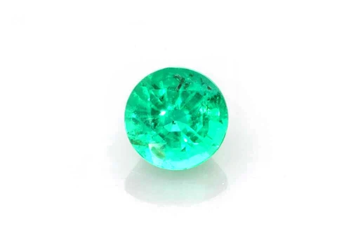 Round Emerald Gemstone – 0.62 Carat, Vivid Rich Green