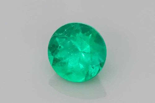 0.93 Carat Round Emerald Gemstone – Vivid Intense Green, GRS Certified