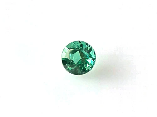 0.65 Carat Round Emerald Gemstone, Medium Light Green