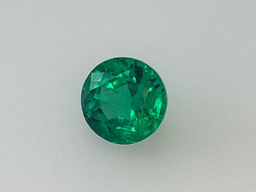 0.9 Carat Round Emerald Gemstone – Vivid Rich Green, GIA Certified