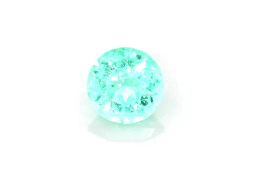 Round Paraiba Tourmaline Gemstone – 0.78 Carat – Medium Intense Green, GIA Certified
