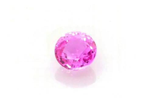 0.92 Carat Round Pink Sapphire Gemstone – Vivid Intense
