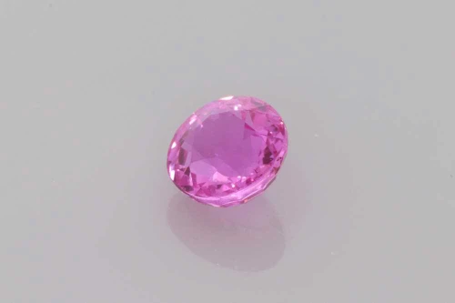 0.92 Carat Round Pink Sapphire Gemstone – Vivid Intense