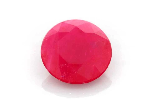 2.06 Carat Round Ruby Gemstone, Vivid Intense Red