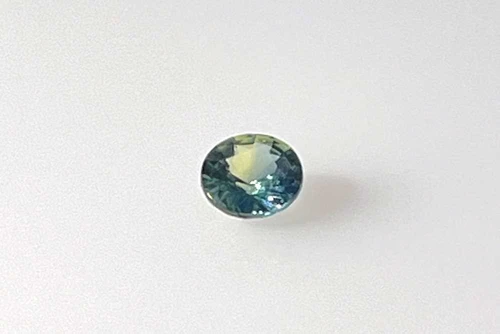 0.42 Carat Round Teal Sapphire Gemstone, Vivid Intense Green-Teal