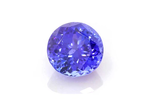 4.52 Carat Round Tanzanite Gemstone – Vivid Intense Blue
