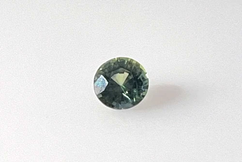 Round Teal Sapphire Gemstone – Vivid Intense Green-Teal – 0.6 Carat