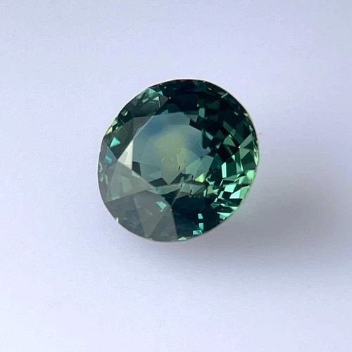 Vivid Intense Green-Teal Round Teal Sapphire Gemstone – 5.02 Carat, Unheated, GIA Certified