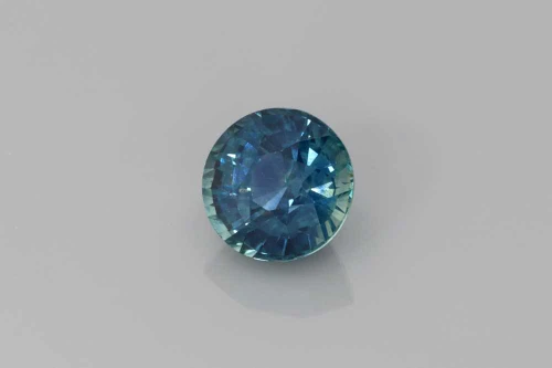 1.67 Carat Round Teal Sapphire Gemstone, Vivid Intense Blue-Teal, GIA Certified