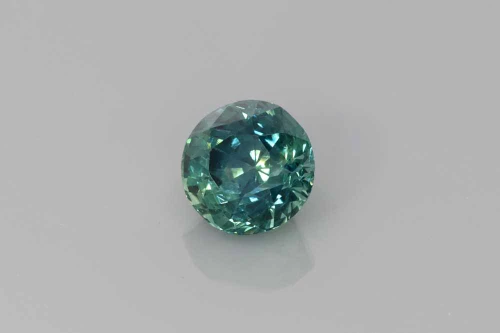 1.67 Carat Round Teal Sapphire Gemstone, Vivid Intense Blue-Teal, GIA Certified, Montana, USA Origin