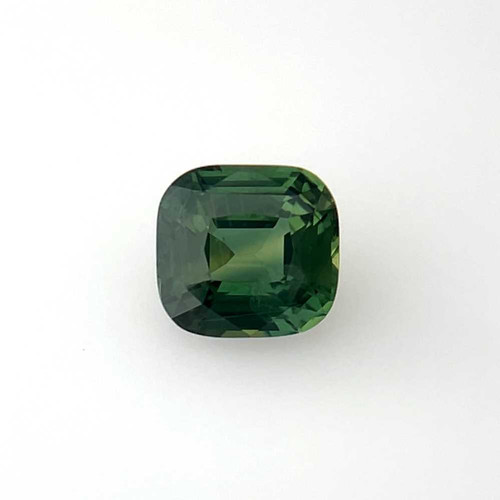 2.05 Carat Square Cushion Green Sapphire Gemstone – Vivid Intense, GIA Certified