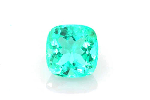 Square Cushion Emerald Gemstone, 1.32 Carat – Medium Light Green
