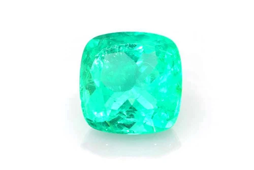 4.89 Carat Square Cushion Emerald Gemstone – Medium Intense Green, GIA Certified