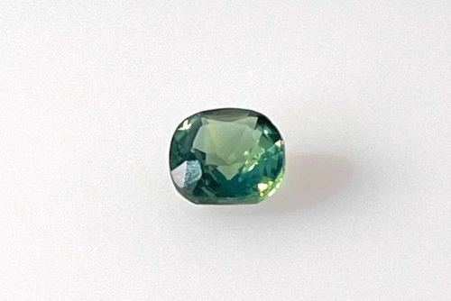 Square Cushion Green Sapphire Gemstone – 1.12 Carat, Medium Intense