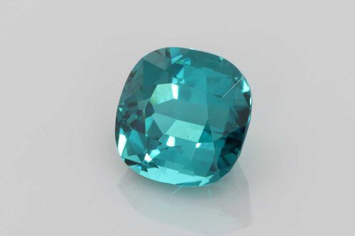 2.91 Carat Square Cushion Indicolite Blue Tourmaline Gemstone – Vivid Intense Blue-Teal