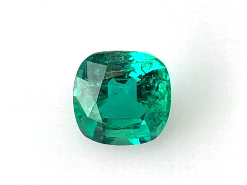 Square Cushion Emerald Gemstone – Medium Intense Green – 2.34 Carat, GIA Certified