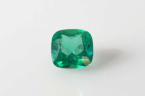 Square Cushion Emerald Gemstone – 1.35 Carat, Medium Intense Green