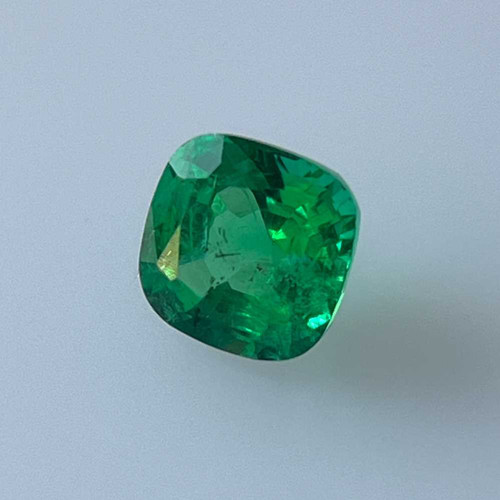 0.64 Carat Square Cushion Emerald Gemstone – Medium Intense Green