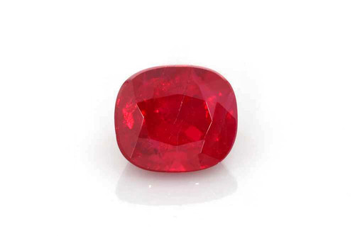 Square Cushion Ruby Gemstone 1.46 Carat Vivid Intense