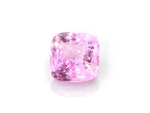 Square Cushion Pink Sapphire Gemstone – 5.07 Carat, Light, GIA Certified