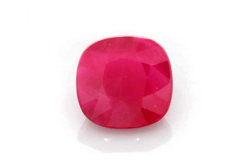 Square Cushion Ruby Gemstone 1.98 Carat Vivid Intense