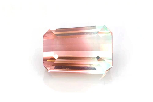 16.51 Carat Trapezoid Bicolor Tourmaline Gemstone – Multi Colour