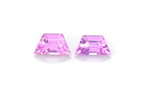 Vivid Intense Trapezoid Purple Sapphire Gemstone – 0.36 Carat, Matched Pair