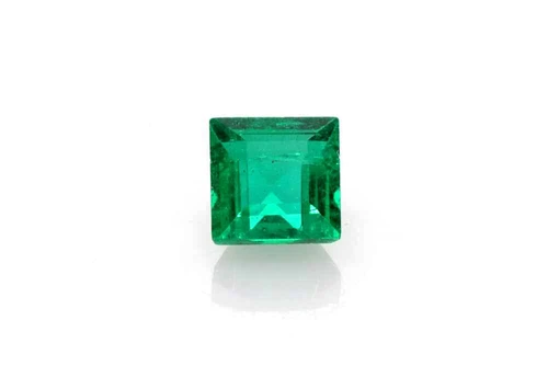 Square Emerald Gemstone – 0.87 Carat, Vivid Intense Green, GIA Certified