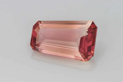 Trapezoid Bicolor Tourmaline Gemstone – Multi Colour – 15.77 Carat