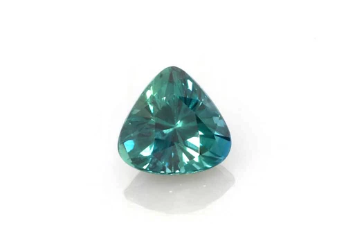 1.5 Carat Trillion Teal Sapphire Gemstone, Vivid Intense Green-Teal