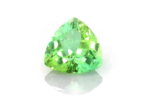 Trillion Mint Tourmaline Gemstone – Vivid Intense Green – 3.48 Carat, Unheated