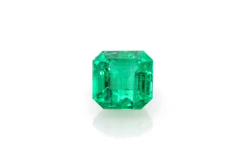 Asscher Cut Emerald Gemstone 1.44 Carat Vivid Rich