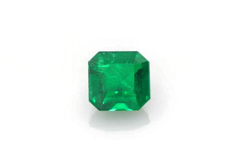 Asscher Cut Emerald Gemstone – 0.77 Carat, Vivid Intense Green